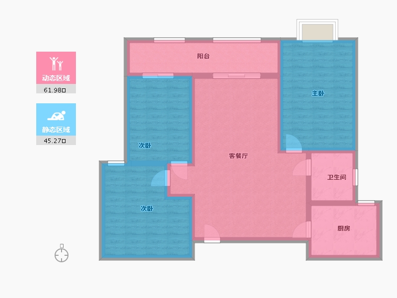 山东省-菏泽市-铁投荣华府-96.09-户型库-动静分区