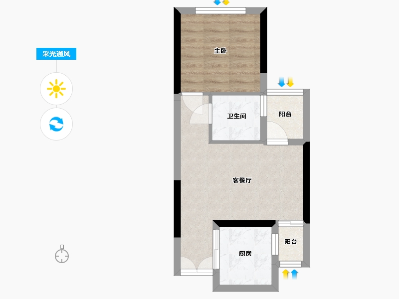 浙江省-台州市-环溪苑-40.40-户型库-采光通风