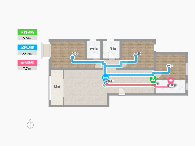 河北省-沧州市-御景嘉园-95.00-户型库-动静线