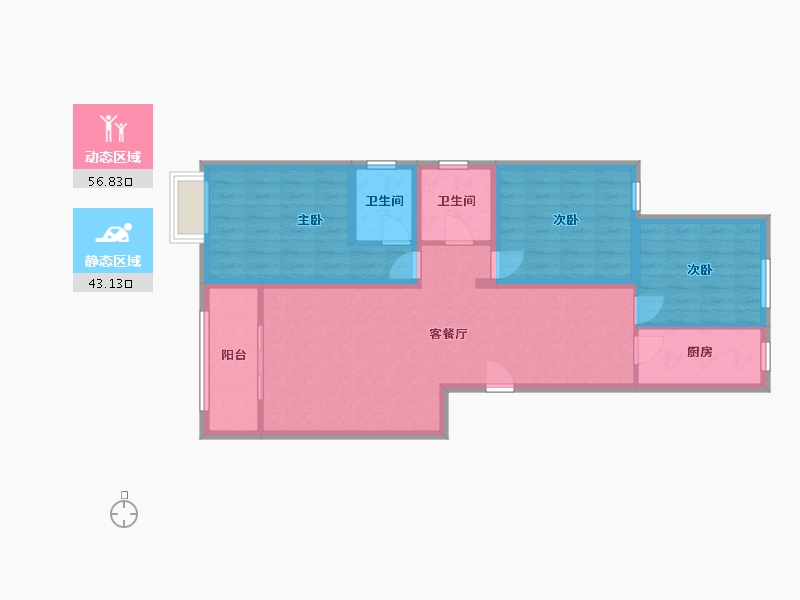 河北省-沧州市-御景嘉园-95.00-户型库-动静分区