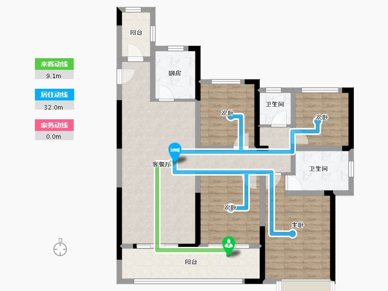 江苏省-常州市-港悦府-101.00-户型库-动静线