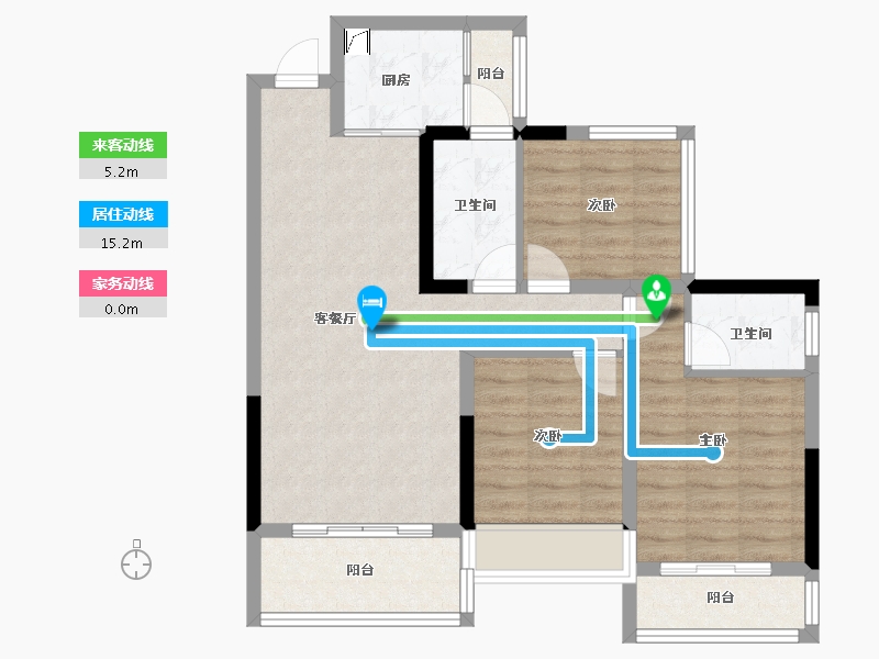 四川省-攀枝花市-鑫洋天御城-90.00-户型库-动静线