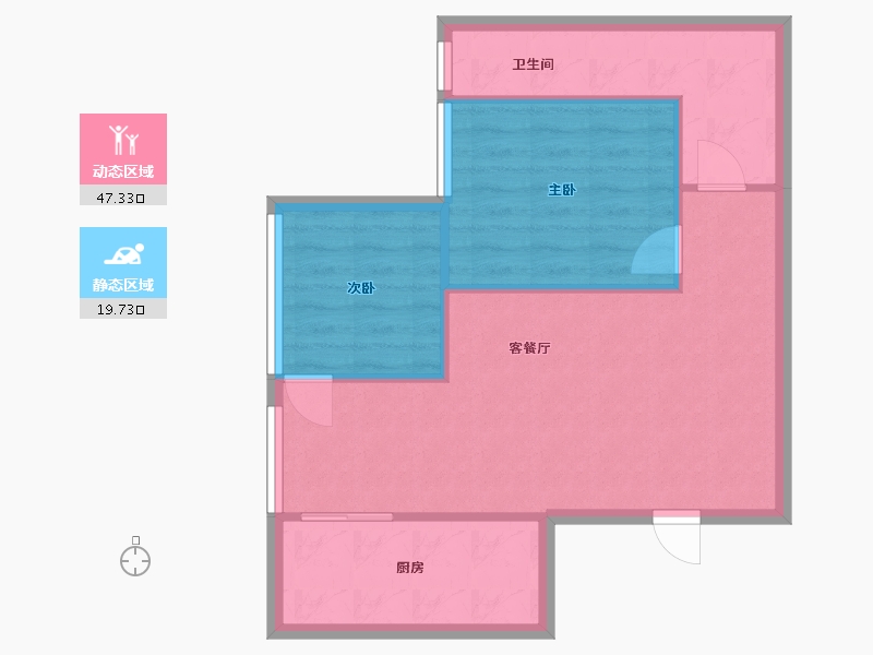 四川省-成都市-南湖半岛-57.00-户型库-动静分区