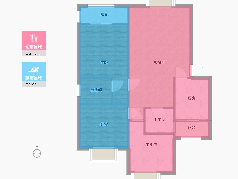 四川省-成都市-华西花园1期-78.01-户型库-动静分区