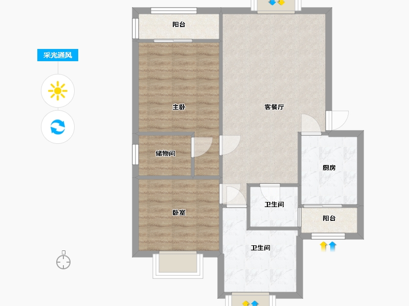 四川省-成都市-华西花园1期-78.01-户型库-采光通风