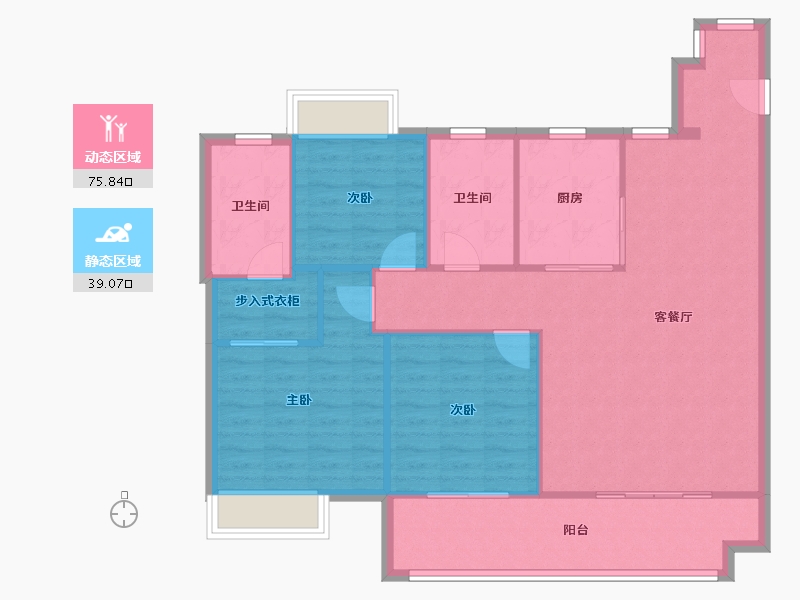 江西省-南昌市-联发万科海上明月-86.00-户型库-动静分区