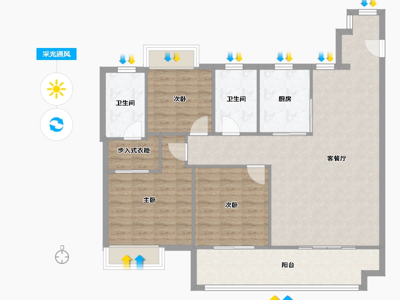 江西省-南昌市-联发万科海上明月-86.00-户型库-采光通风