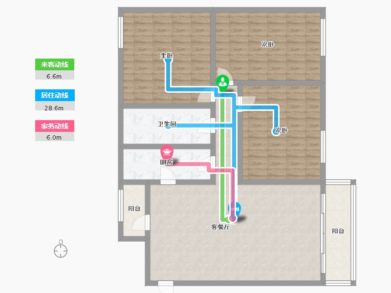 湖北省-武汉市-陆总花园-30.00-户型库-动静线