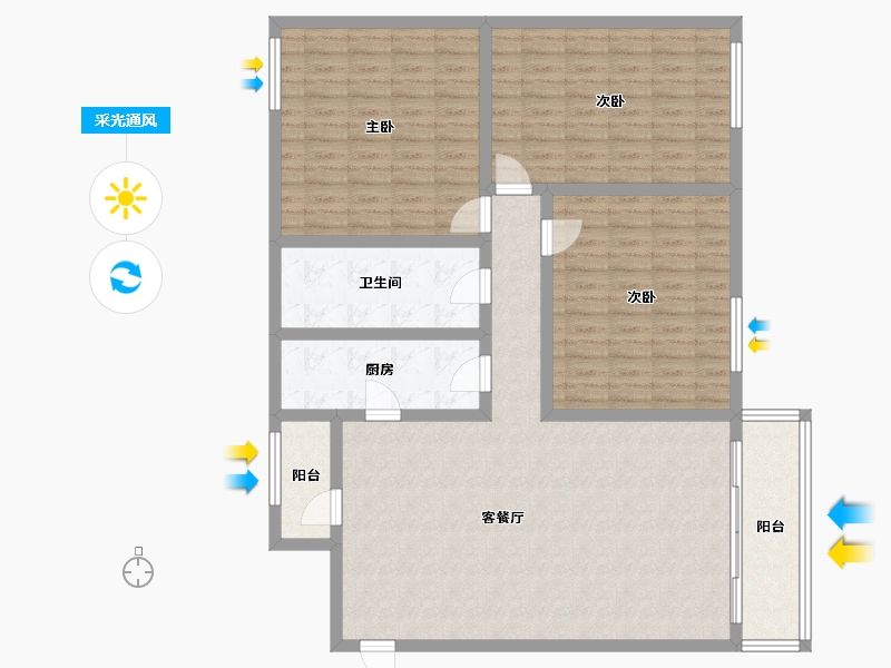 湖北省-武汉市-陆总花园-30.00-户型库-采光通风