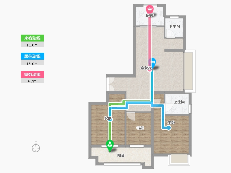 浙江省-温州市-榕盛嘉园-80.44-户型库-动静线