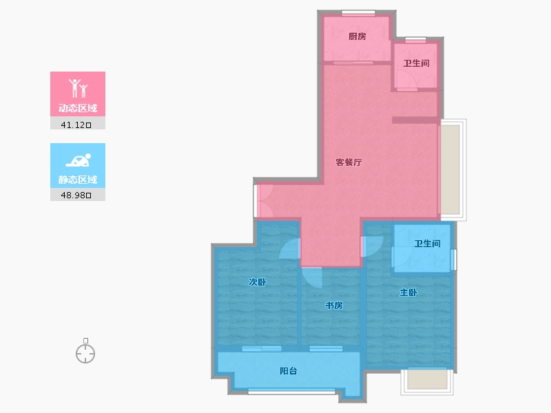 浙江省-温州市-榕盛嘉园-80.44-户型库-动静分区