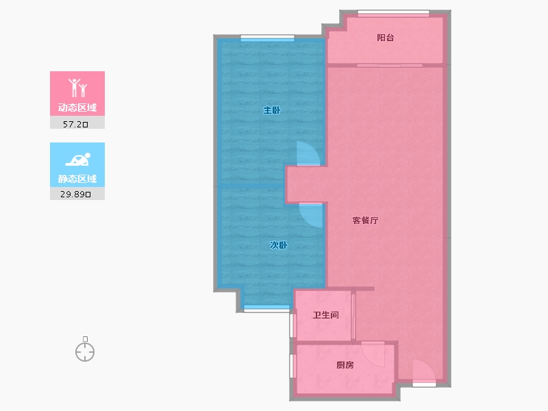 安徽省-安庆市-绿地迎江世纪城-二期-80.00-户型库-动静分区