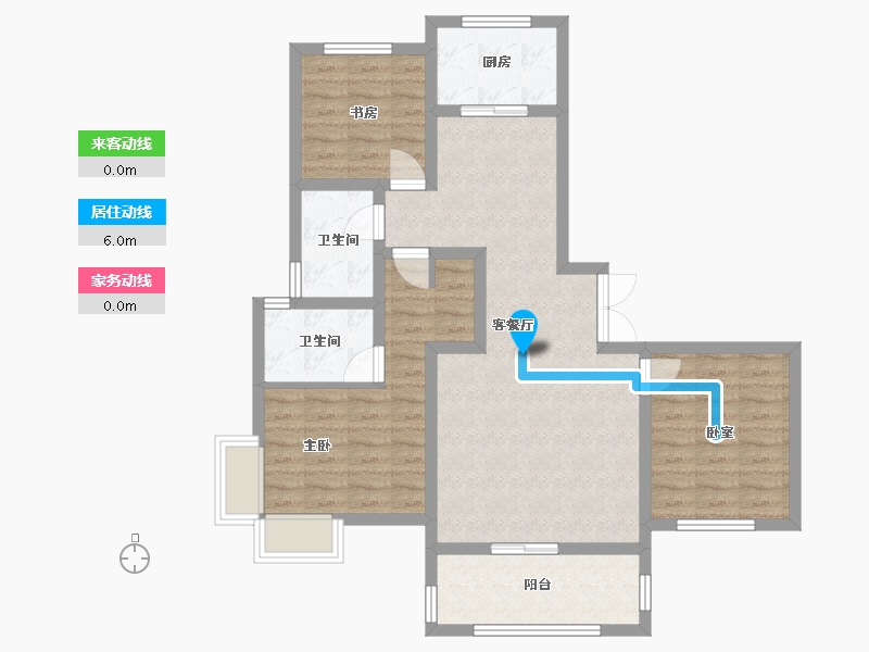 陕西省-宝鸡市-华夏中央公园-136.46-户型库-动静线