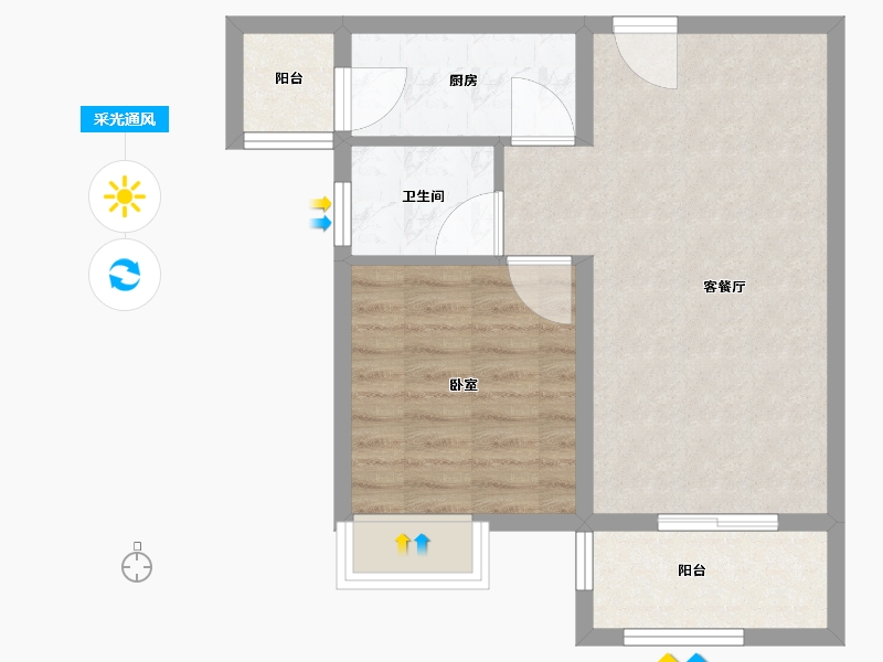 河南省-平顶山市-永基·状元府-53.00-户型库-采光通风