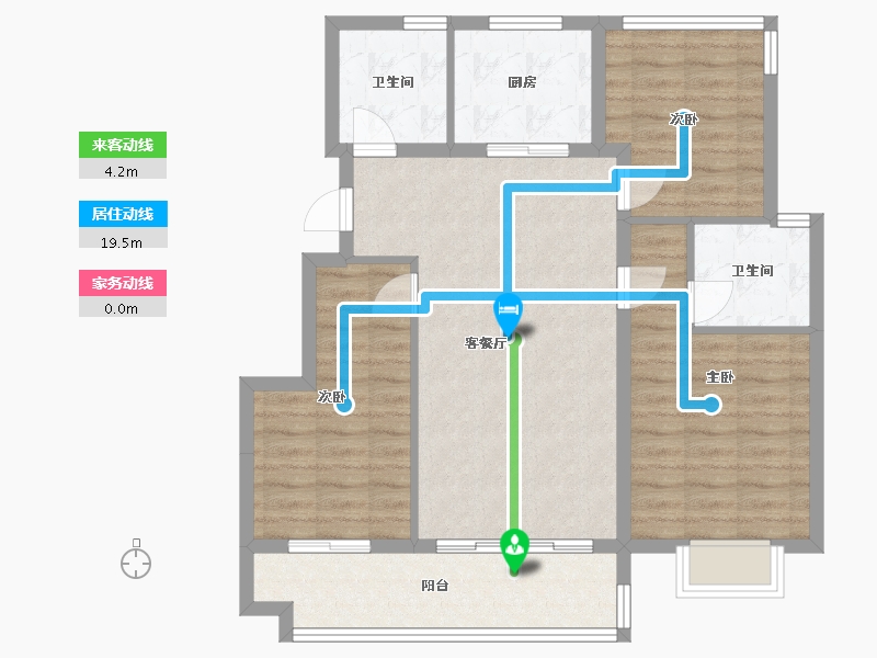 安徽省-合肥市-悦湖新著-88.83-户型库-动静线