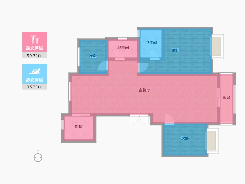 山东省-聊城市-学府世家-100.00-户型库-动静分区