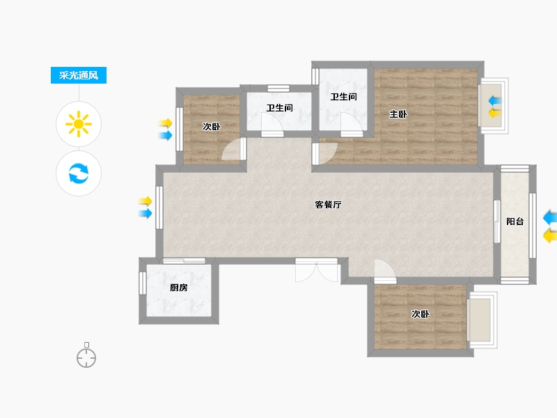 山东省-聊城市-学府世家-100.00-户型库-采光通风