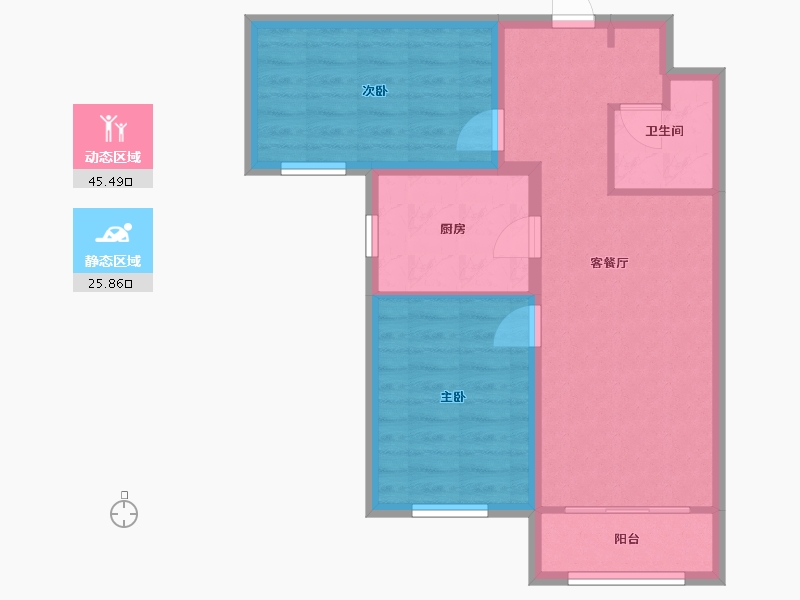 北京-北京市-星悦雅园-72.55-户型库-动静分区