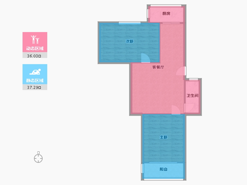 江苏省-南京市-大光里小区-65.80-户型库-动静分区