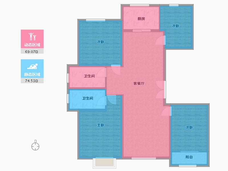 山东省-聊城市-民生凤凰城-130.00-户型库-动静分区