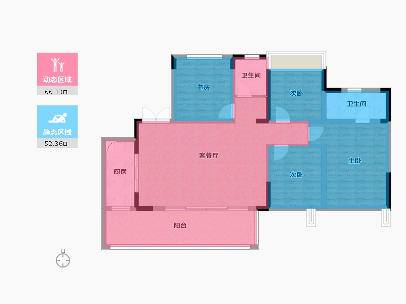 贵州省-贵阳市-贵阳融创城-110.33-户型库-动静分区