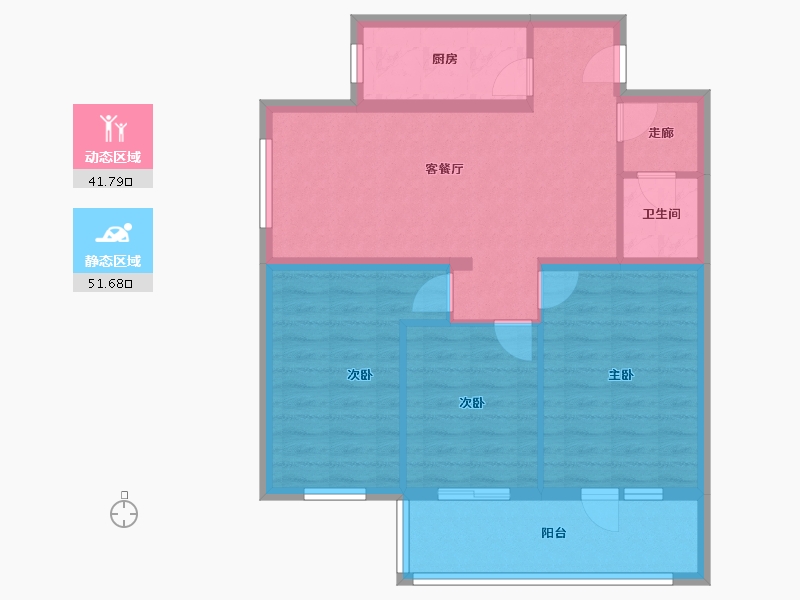 北京-北京市-北洼东里-80.00-户型库-动静分区