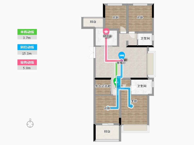 浙江省-丽水市-晶茂公馆-120.00-户型库-动静线