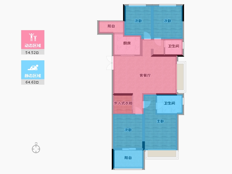 浙江省-丽水市-晶茂公馆-120.00-户型库-动静分区