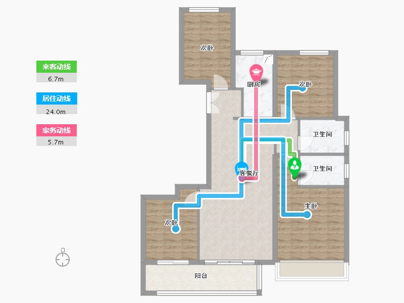 浙江省-温州市-中楠府-100.00-户型库-动静线