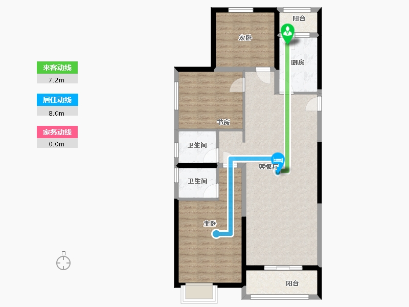 河南省-驻马店市-鹏宇国际城-B区-96.80-户型库-动静线