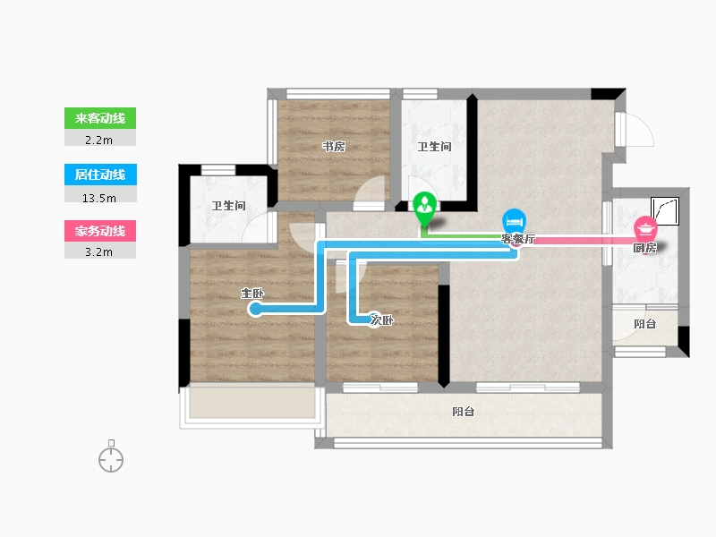 四川省-内江市-远达·江屿墅-98.00-户型库-动静线