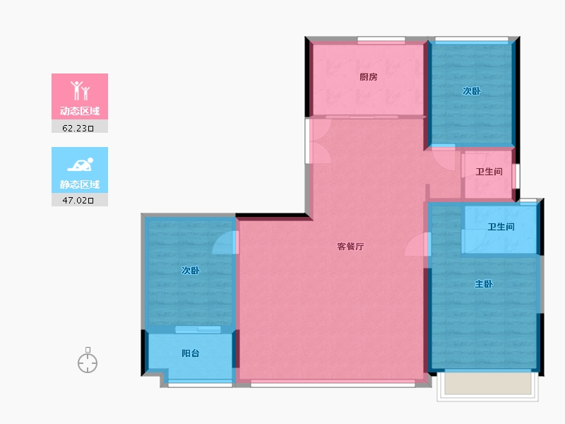 河北省-邯郸市-公园天下-143.00-户型库-动静分区