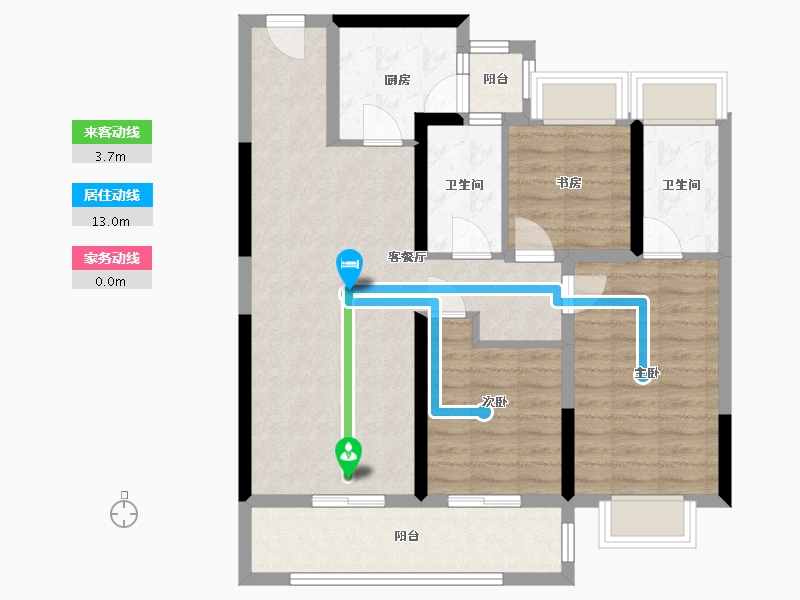 云南省-昆明市-书香云海-93.31-户型库-动静线