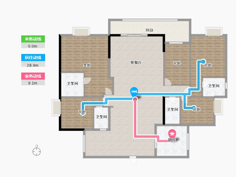 河北省-唐山市-双湖锦苑-228号楼-240.00-户型库-动静线