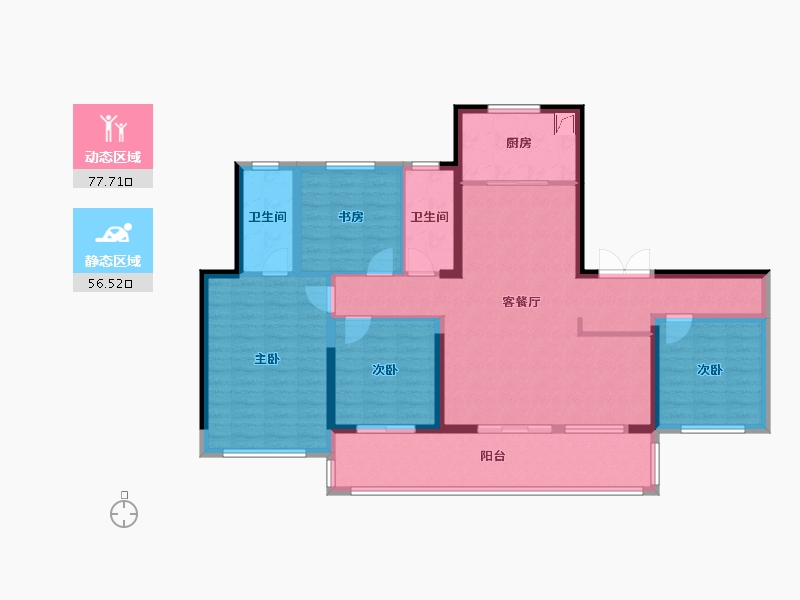 福建省-福州市-大东海世茂天玺-120.00-户型库-动静分区