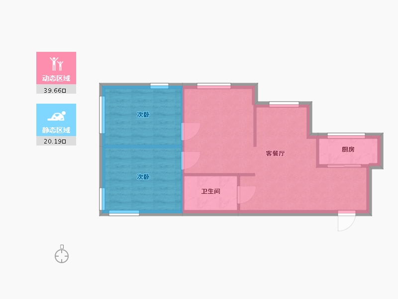 辽宁省-沈阳市-水调歌城-二期-60.00-户型库-动静分区