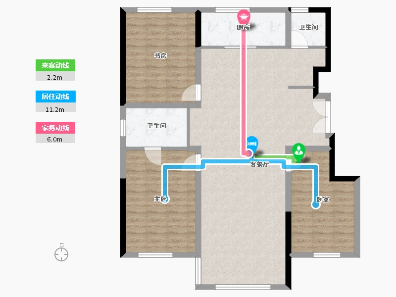 内蒙古自治区-呼和浩特市-金地名峰-119.00-户型库-动静线