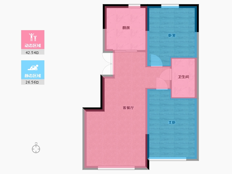 黑龙江省-齐齐哈尔市-龙域首府-62.00-户型库-动静分区