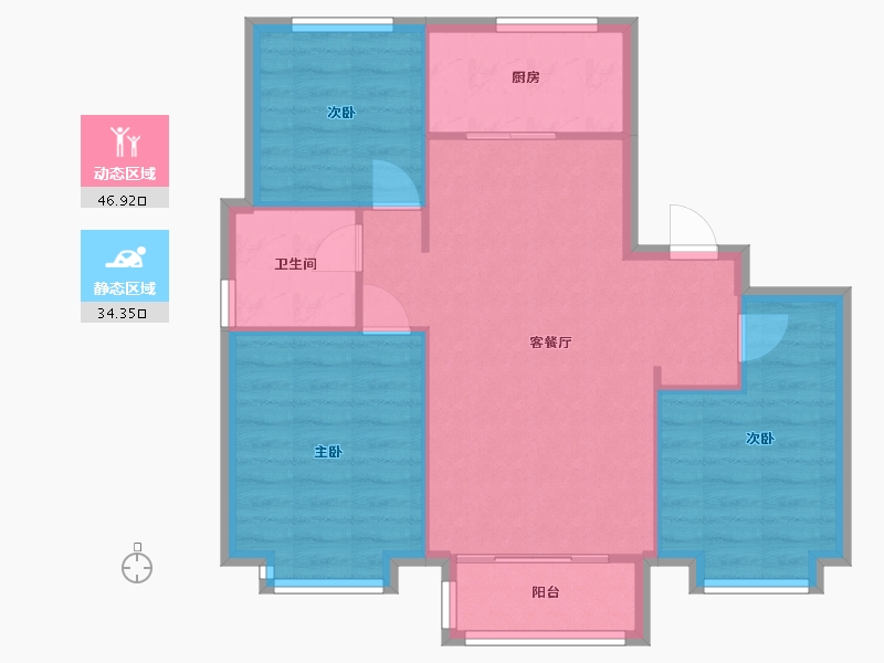 天津-天津市-和山正院-87.00-户型库-动静分区