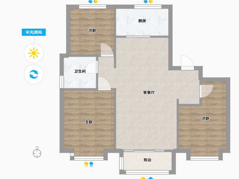 天津-天津市-和山正院-87.00-户型库-采光通风