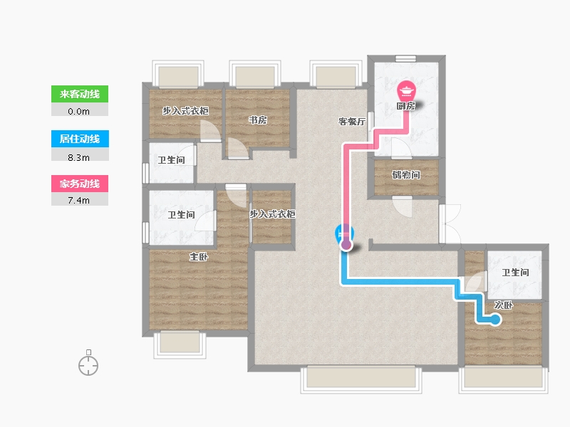 内蒙古自治区-呼和浩特市-金地峯启未来-137.92-户型库-动静线