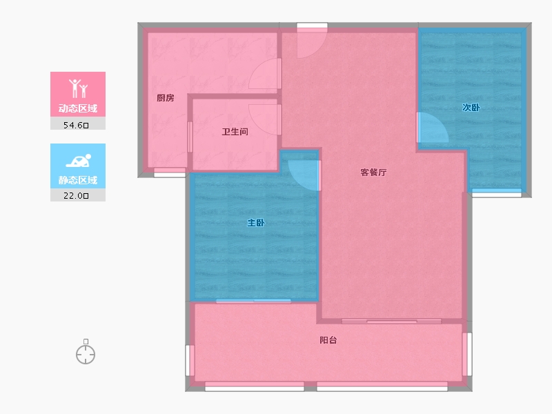 福建省-厦门市-夏商大学康城-72.40-户型库-动静分区