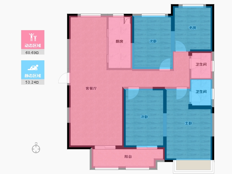 山东省-莱芜市-汉和赢臺-116.81-户型库-动静分区