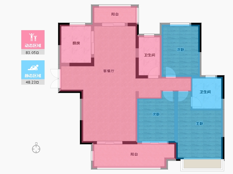 河南省-驻马店市-建业-118.00-户型库-动静分区