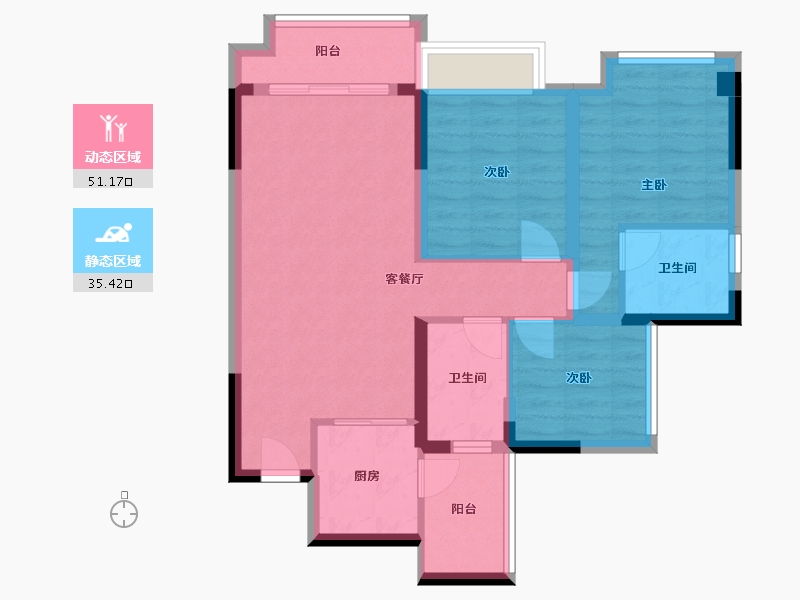 四川省-宜宾市-景阳挺秀-98.00-户型库-动静分区