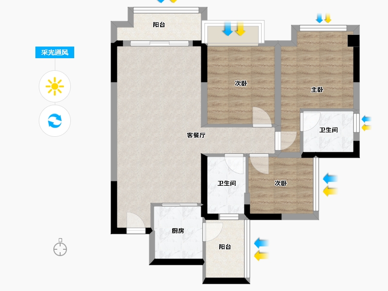 四川省-宜宾市-景阳挺秀-98.00-户型库-采光通风