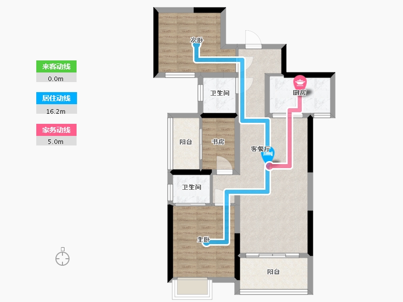 湖南省-长沙市-中粮鸿云-81.20-户型库-动静线