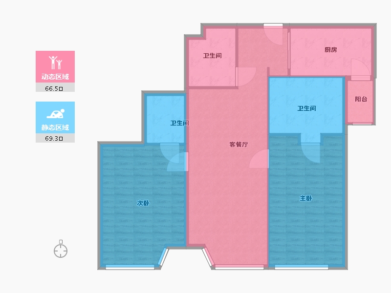 北京-北京市-贡院9号-125.00-户型库-动静分区