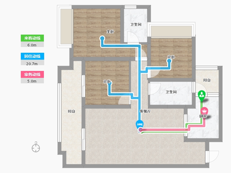 重庆-重庆市-西宸御府-89.00-户型库-动静线