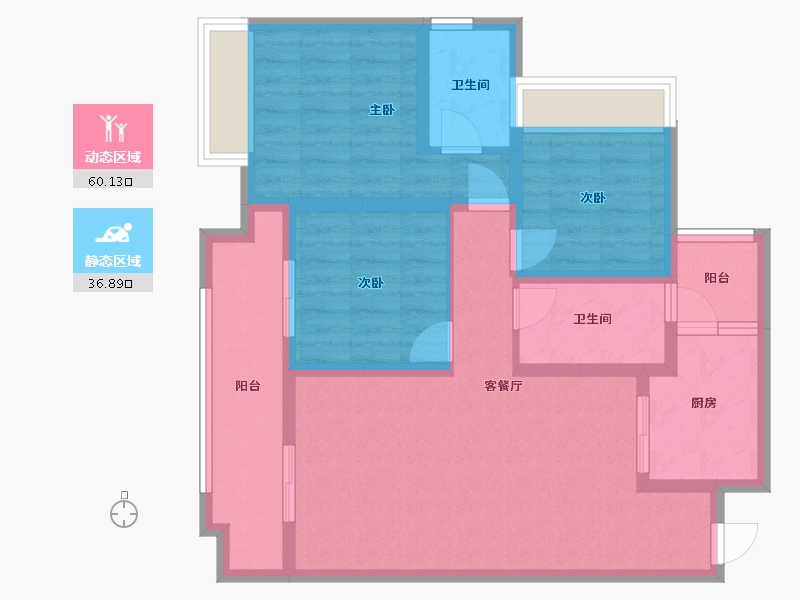 重庆-重庆市-西宸御府-89.00-户型库-动静分区